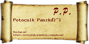 Potocsik Paszkál névjegykártya